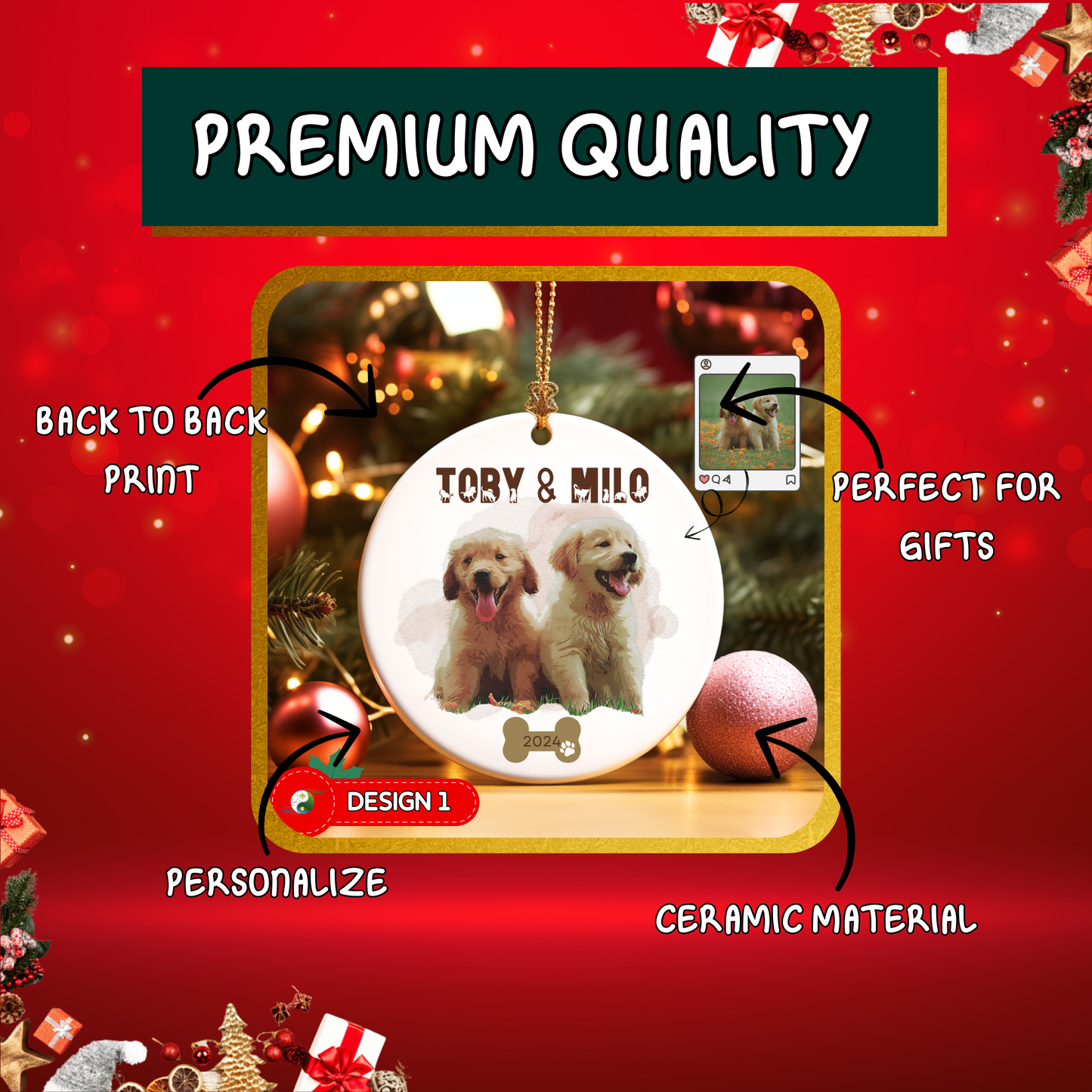 Dog Christmas Ornament