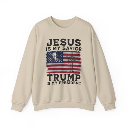 Jesus is My Savior, Trump is My President Sweatshirt