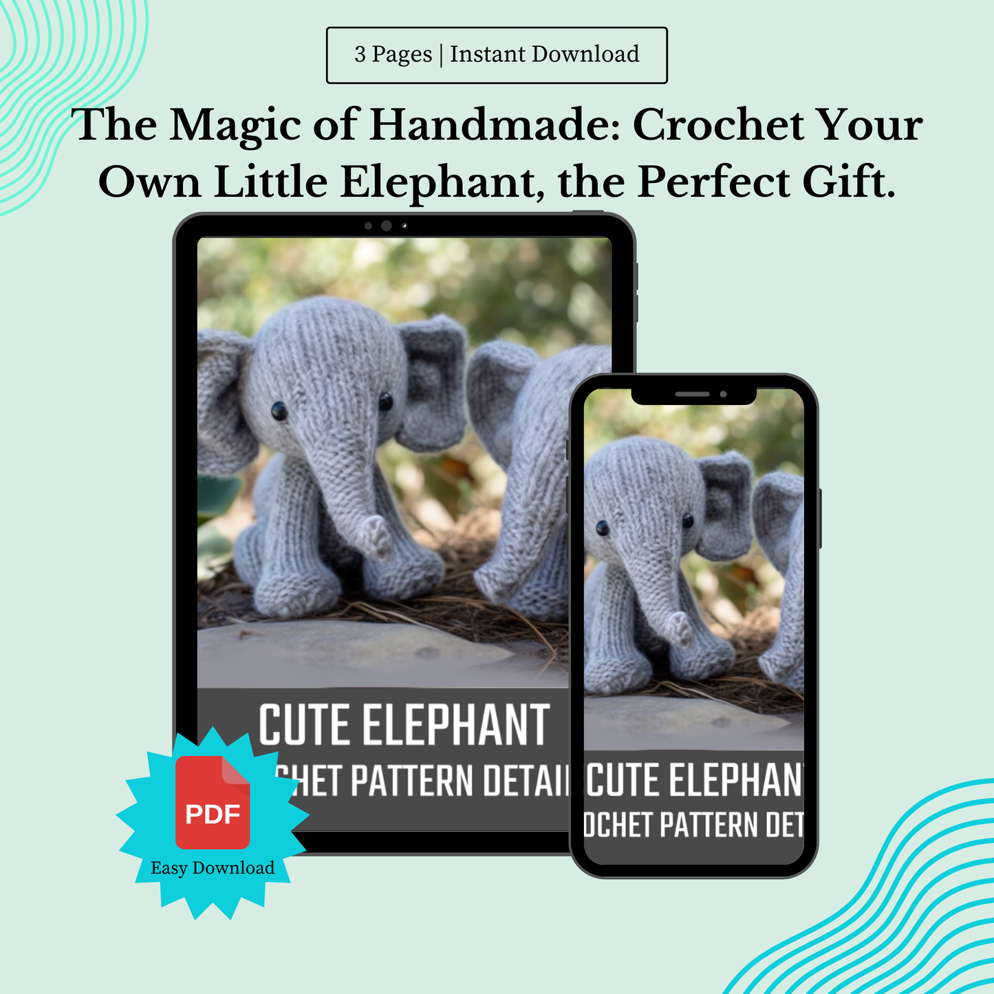 ✨ The Magic of Handmade: Crochet Your Own Little Elephant, the Perfect Gift! ✨