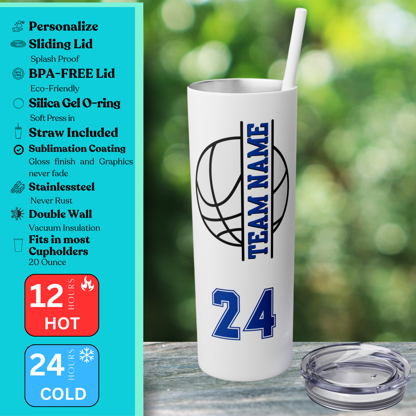 Personalized Basketball Tumbler