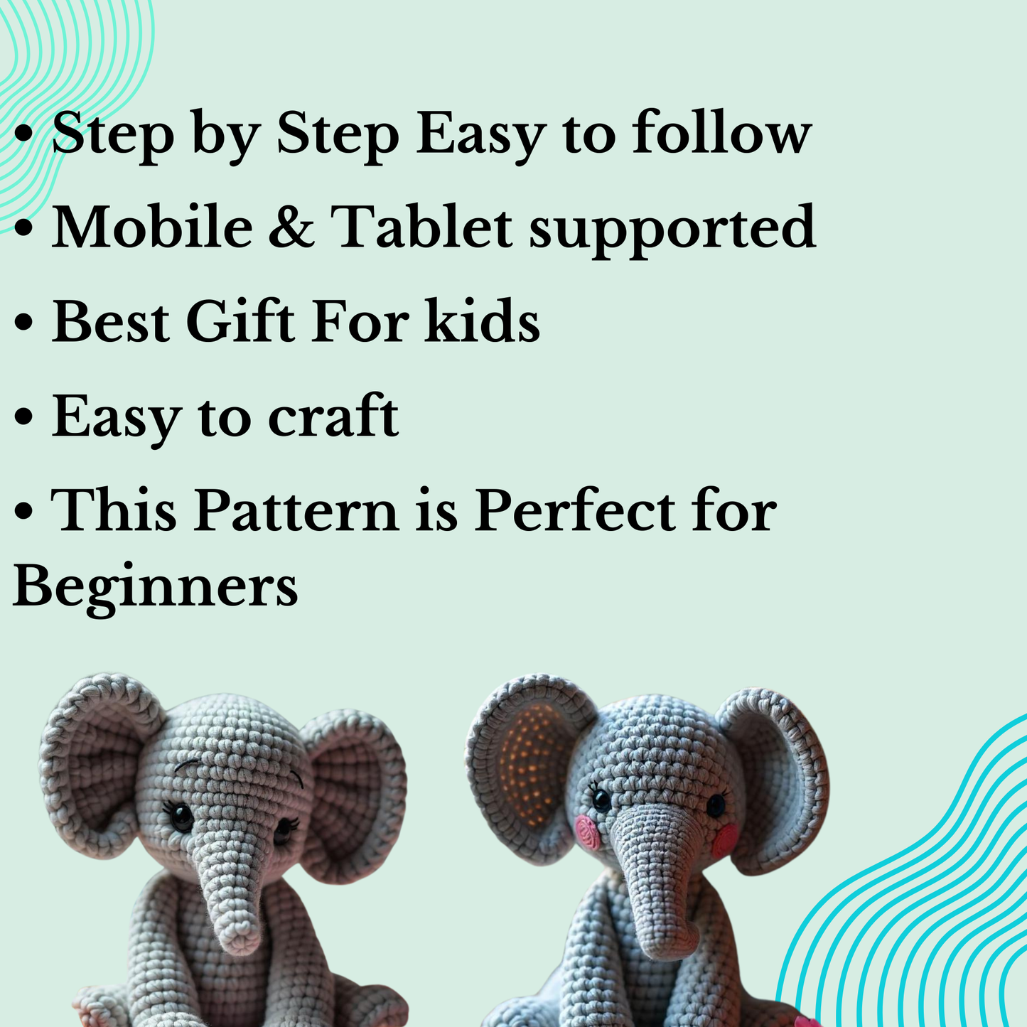 ✨ The Magic of Handmade: Crochet Your Own Little Elephant, the Perfect Gift! ✨