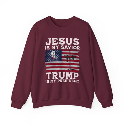 Jesus is My Savior, Trump is My President Sweatshirt