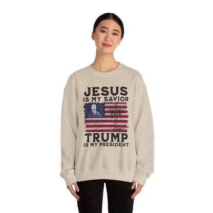 Jesus is My Savior, Trump is My President Sweatshirt